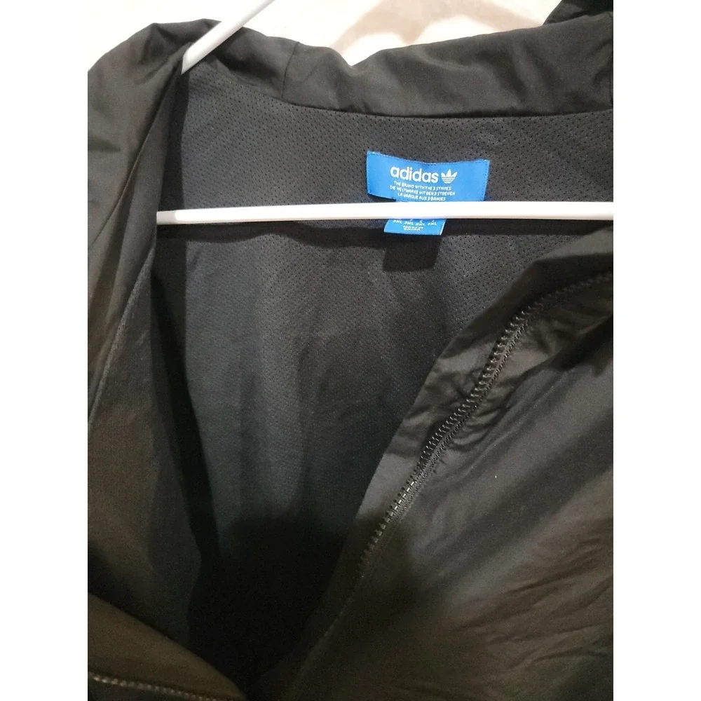 Adidas 1/4 Zip Anorak Windbreaker BQ7524‎ Black Pink Trefoil Logo Pullover 2XL